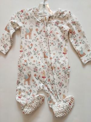 Angel Dear bamboo woodland animals - footie w/2 way zipper