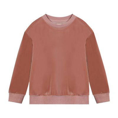 Vignette Kaia sweatshirt in rose velvet.