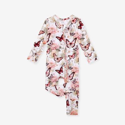 Posh Peanut Leanne bamboo convertible romper-fold over feet