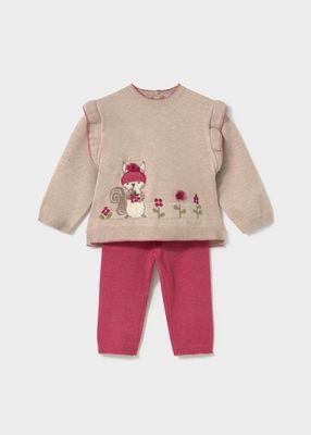 New Fall Mayoral squirrel sweater/sweater pant set