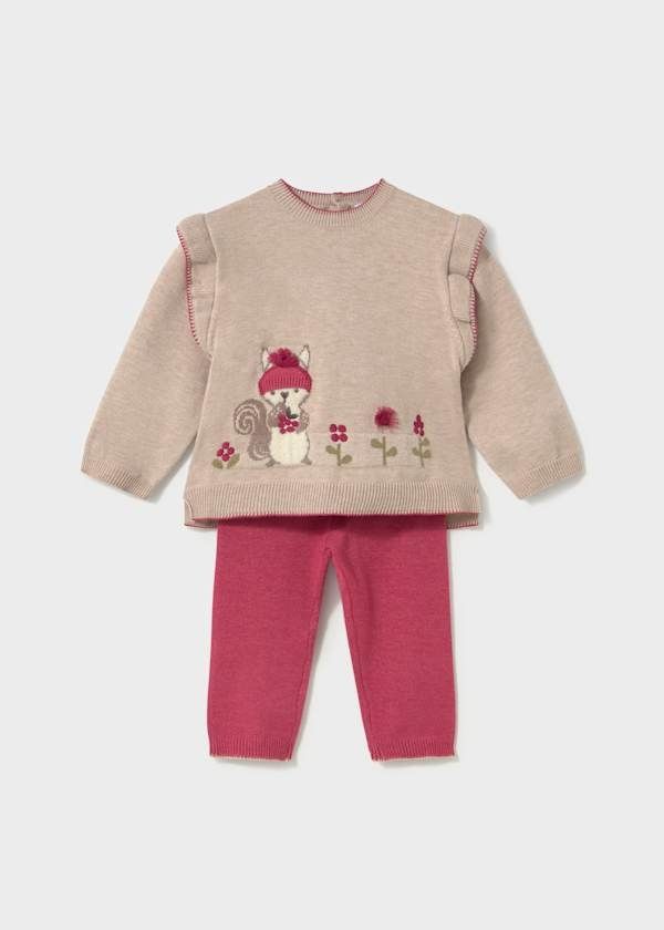 New Fall Mayoral squirrel sweater/sweater pant set
