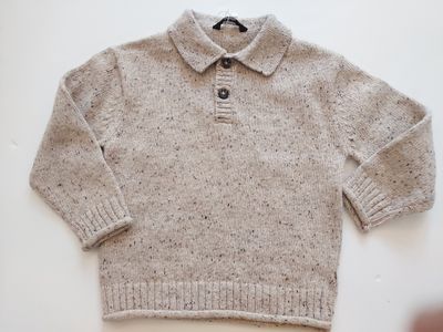 New Fall Mayoral Boys beige speckled polo sweater