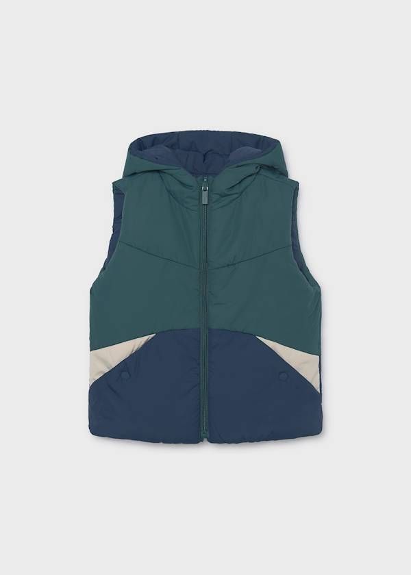 New Fall Mayoral Boys reversible hooded vest