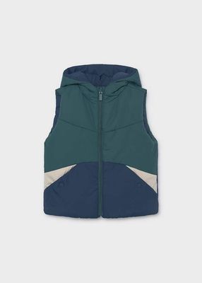 New Fall Mayoral Boys reversible hooded vest
