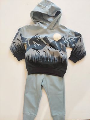 Miles the Label  organic cotton L/S. hooded sweatshirt/sweatpants set