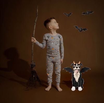 Petit Lem organic cotton 2 pc. halloween dogs pajamas