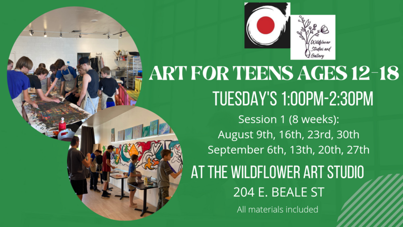 Art for Teens Ages 12-18 DROP IN
