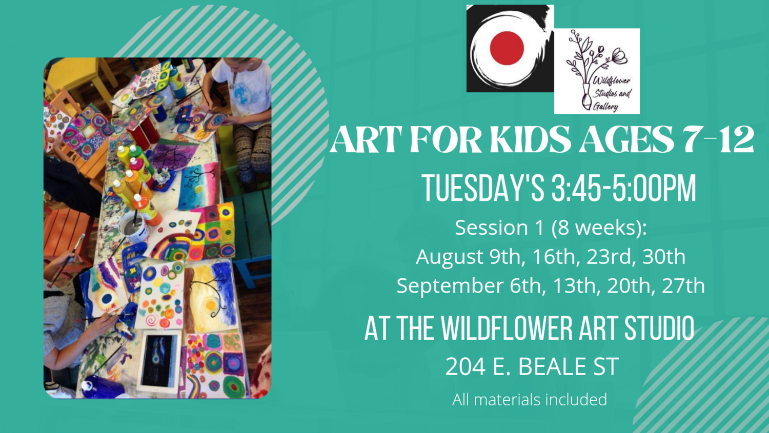Art for Kids Ages 7-12 DROP IN