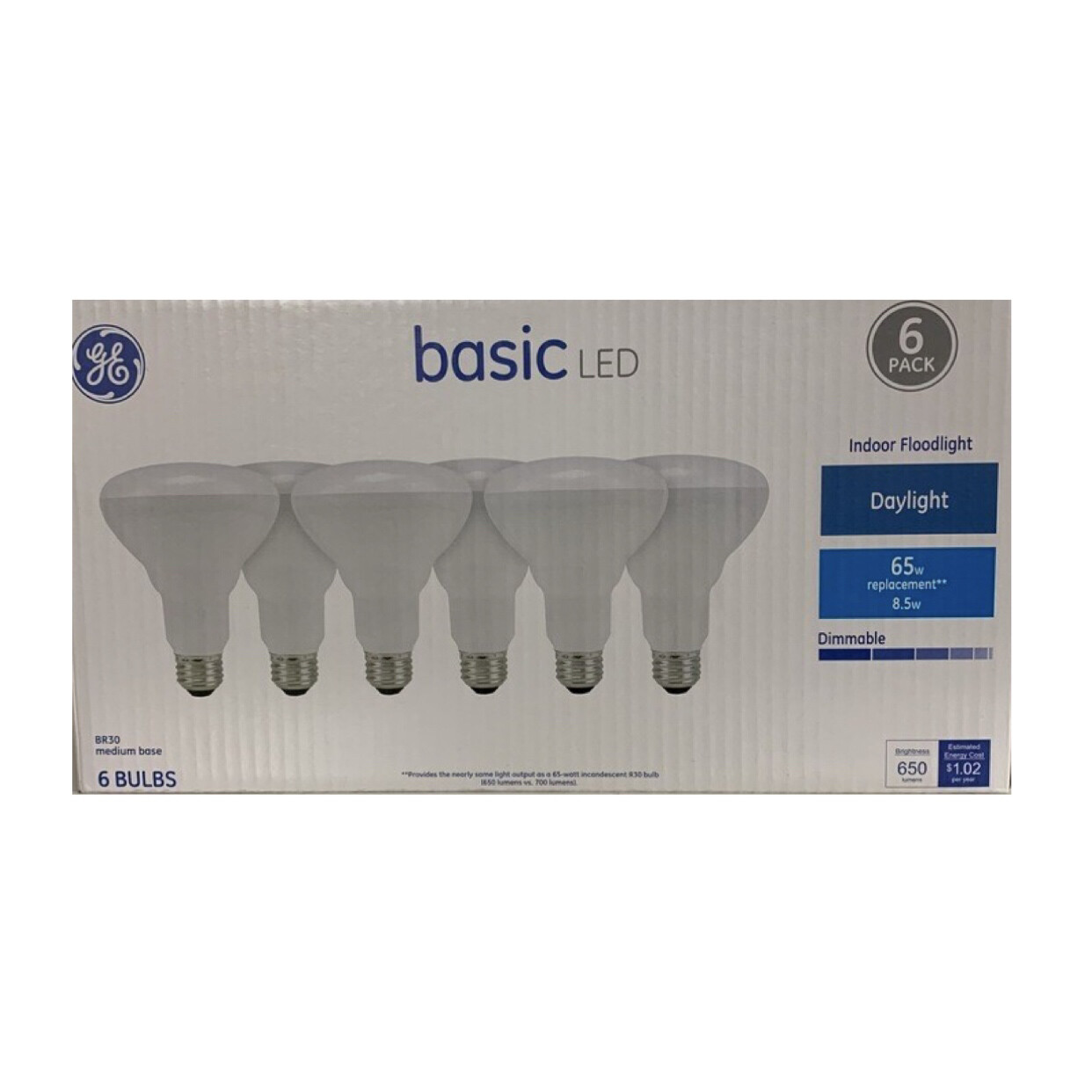 GE Basic LED Daylight Indoor Floodlights 6 Pack