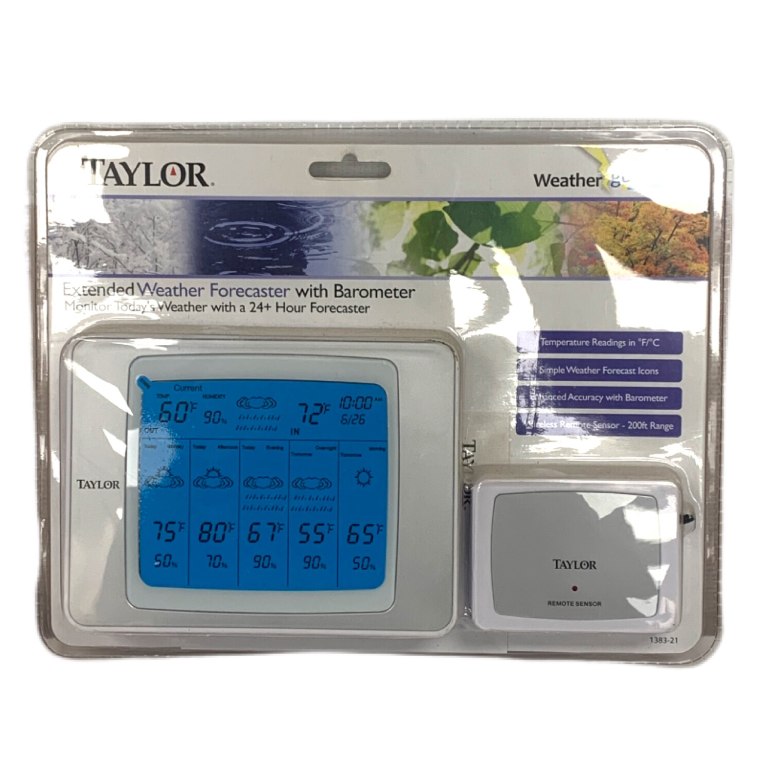 Taylor Extended Weather Forecaster With Barometer 