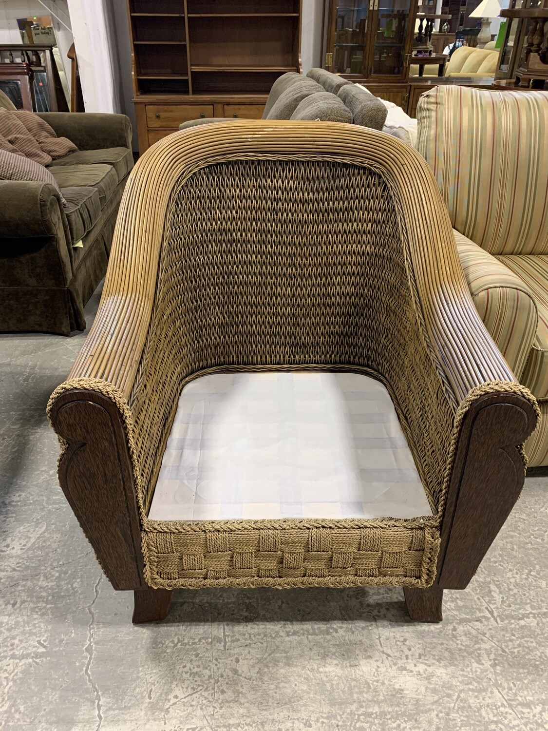 Solid Framed Resin Wicker Chair