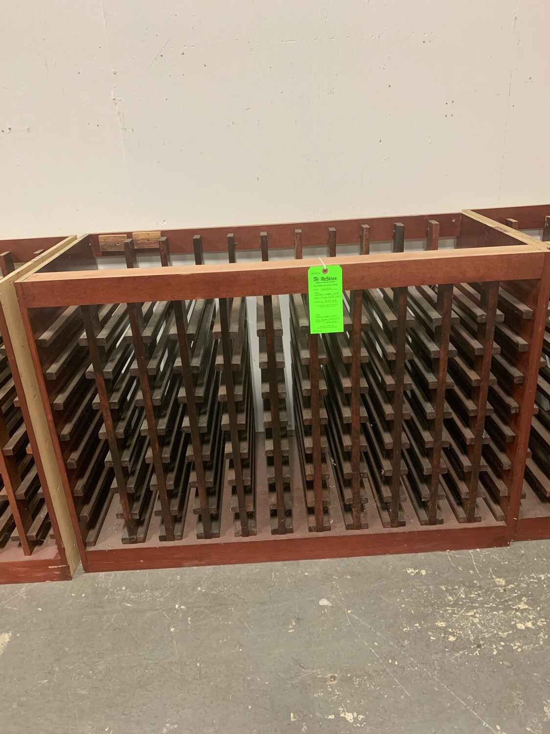 Custom Maple Wood Wine Rack 49 1/2" X 24" 