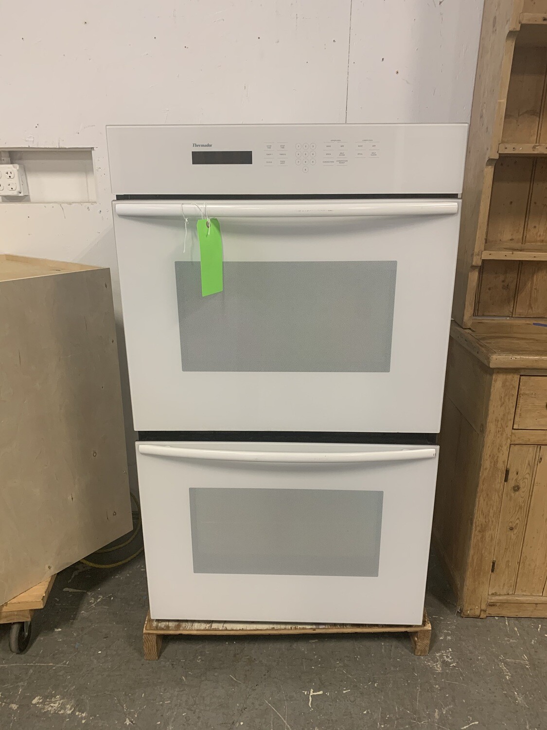 White Thermador Double Oven