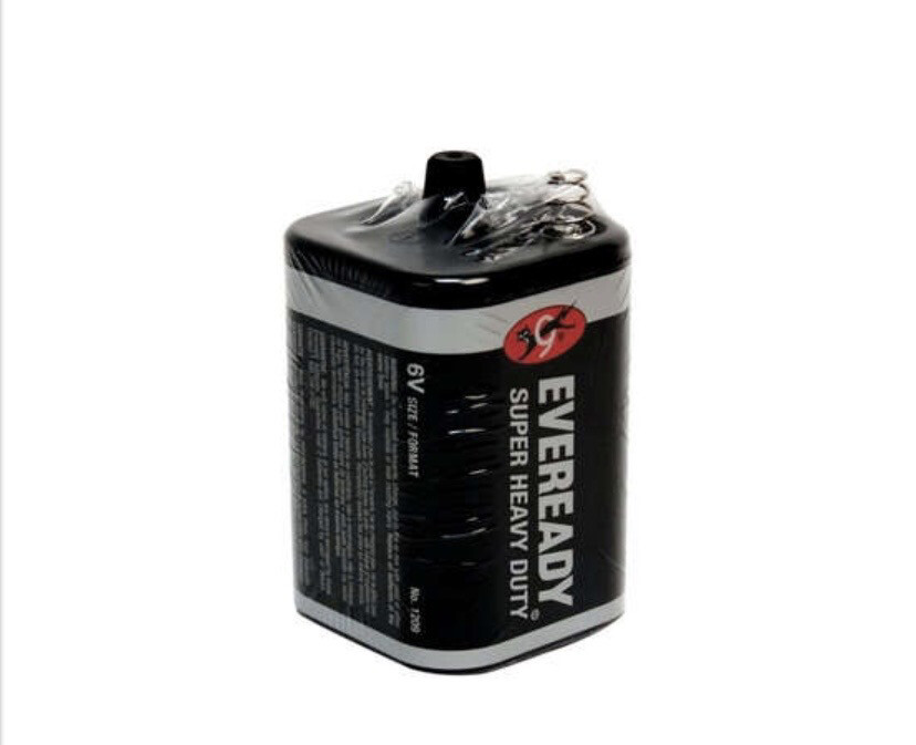  Energizer Eveready 6-Volt Zinc Carbon Lantern Battery 1 pk 
