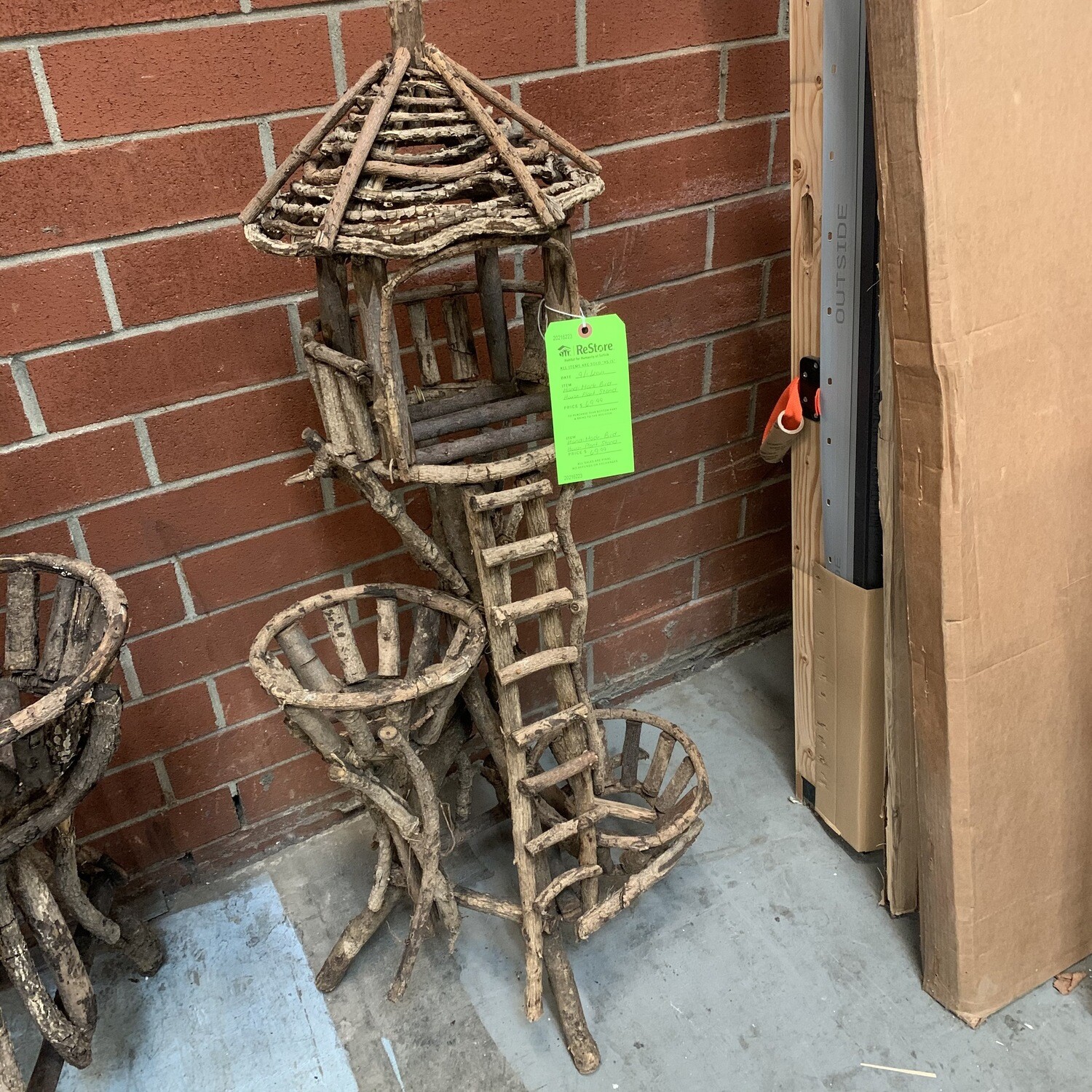 Hand Made Bird House Plant Stand