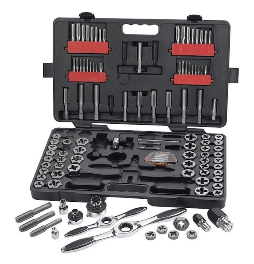 Gear Wrench 114 Pc SAE/Metric Ratcheting Tap and Die Set 