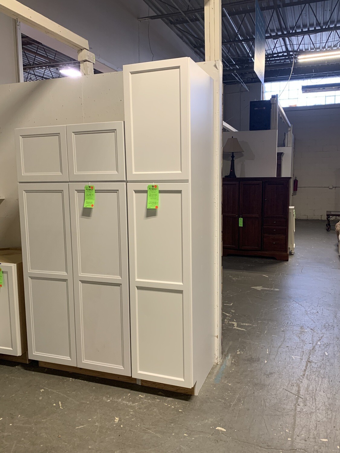 18" x 90" x 25" Deep White 2 Door Pantry Cabinet 