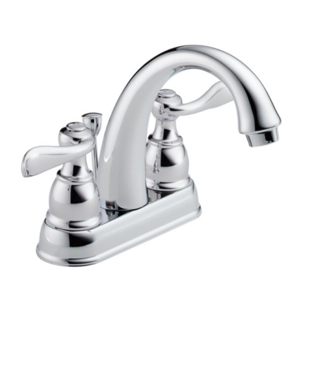 Delta Windemere Two Handle Centerset Bathroom Faucet In Chrome 