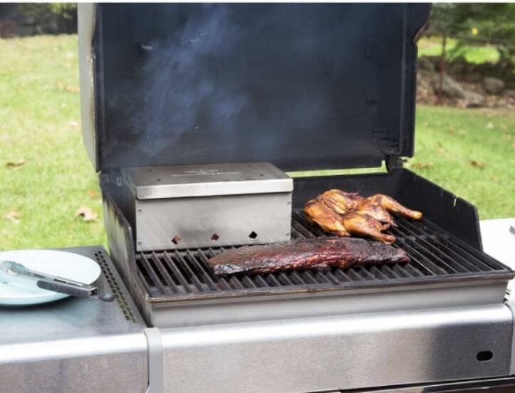 Diamond King Smoker Grill Smoker Box Silver