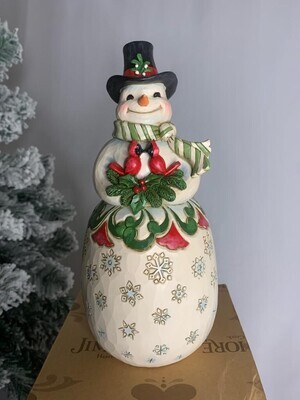 Jim Shore "Winter Joy in Hand and Heart" Holiday Snowman Figurine
