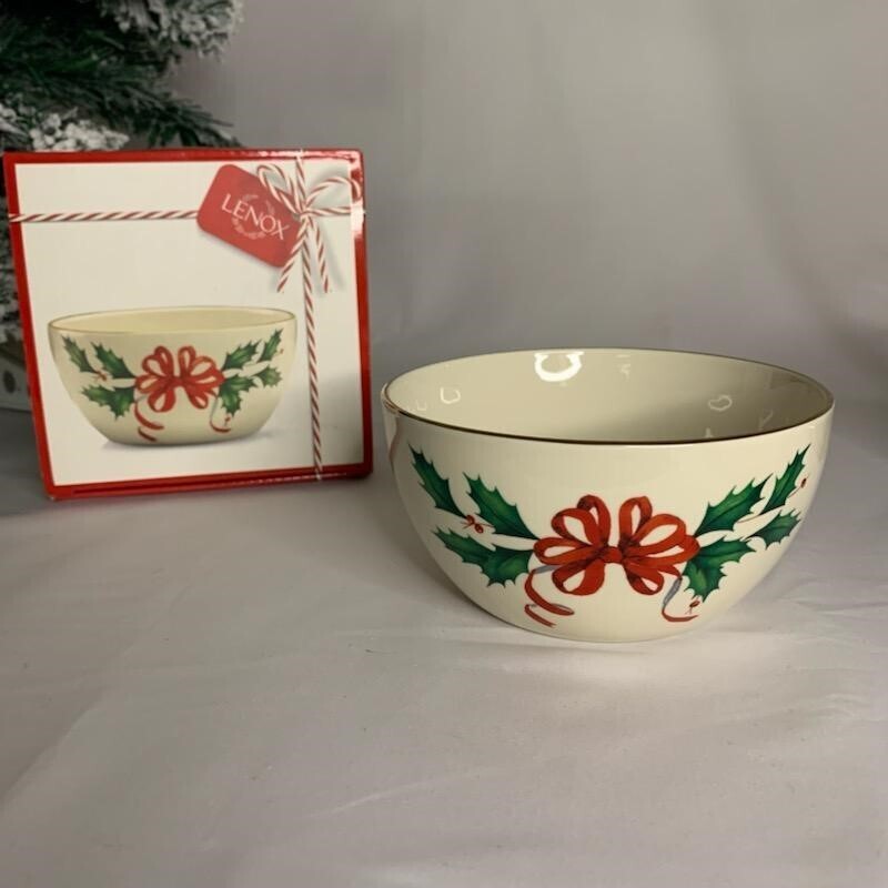 Lenox Mistletoe Holiday Bowl