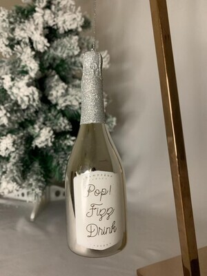 ​Holiday Lane Glass Champagne Bottle Ornament