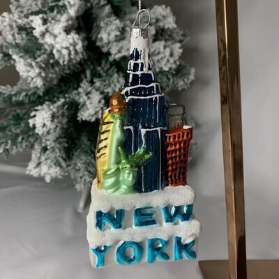 Holiday Lane New York Glass Ornament