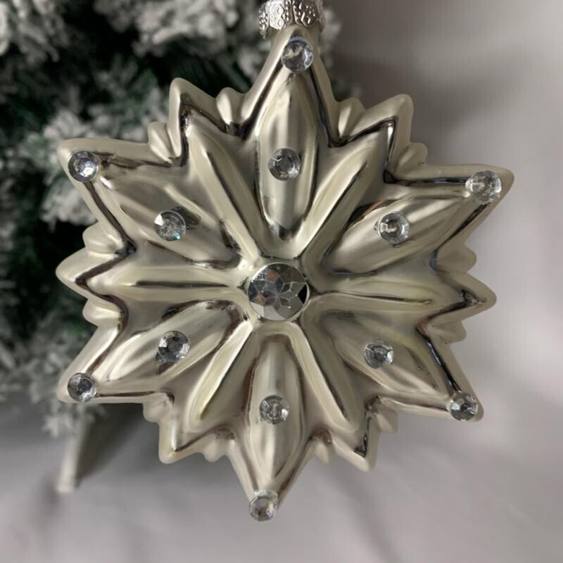 Holiday Lane Snowflake Glass Ornament