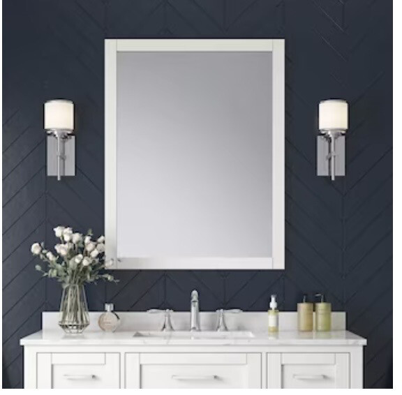 Ove White Bathroom Mirror