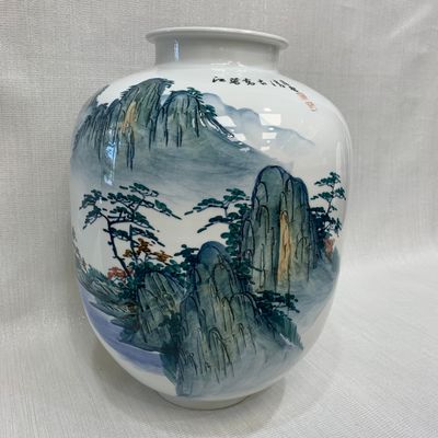 Large Chinese Landscape Vase