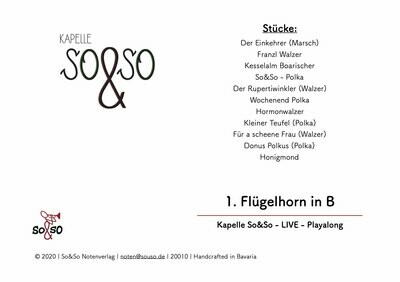 Playalong Ausg. 1 - 1. Flügelhorn in B MP3/PDF