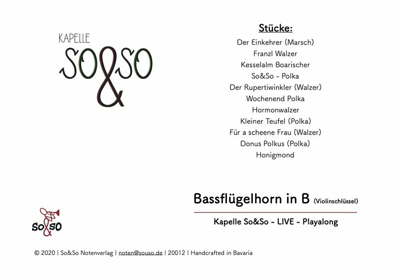 Playalong Ausg. 1 - Bassflügelhorn  in B (Violinschl.) MP3/PDF