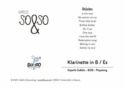 Playalong BOB - Klarinette in B und Es MP3/PDF