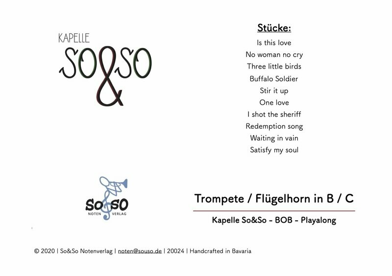 Playalong BOB - Trompete und Flügelhorn in B und C MP3/PDF Playalong BOB - Trompete und Flügelhorn in B und C MP3/PDF