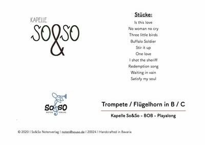 Playalong BOB - Trompete und Flügelhorn in B und C MP3/PDF