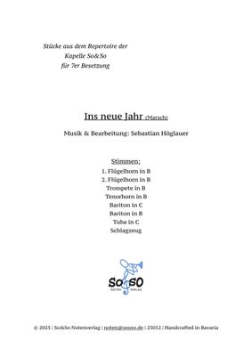 Ins neue Jahr (Marsch) - 7er Besetzung