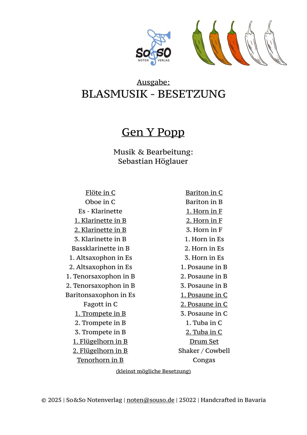 Gen Y Popp - Blasmusik Gen Y Popp - Blasmusik