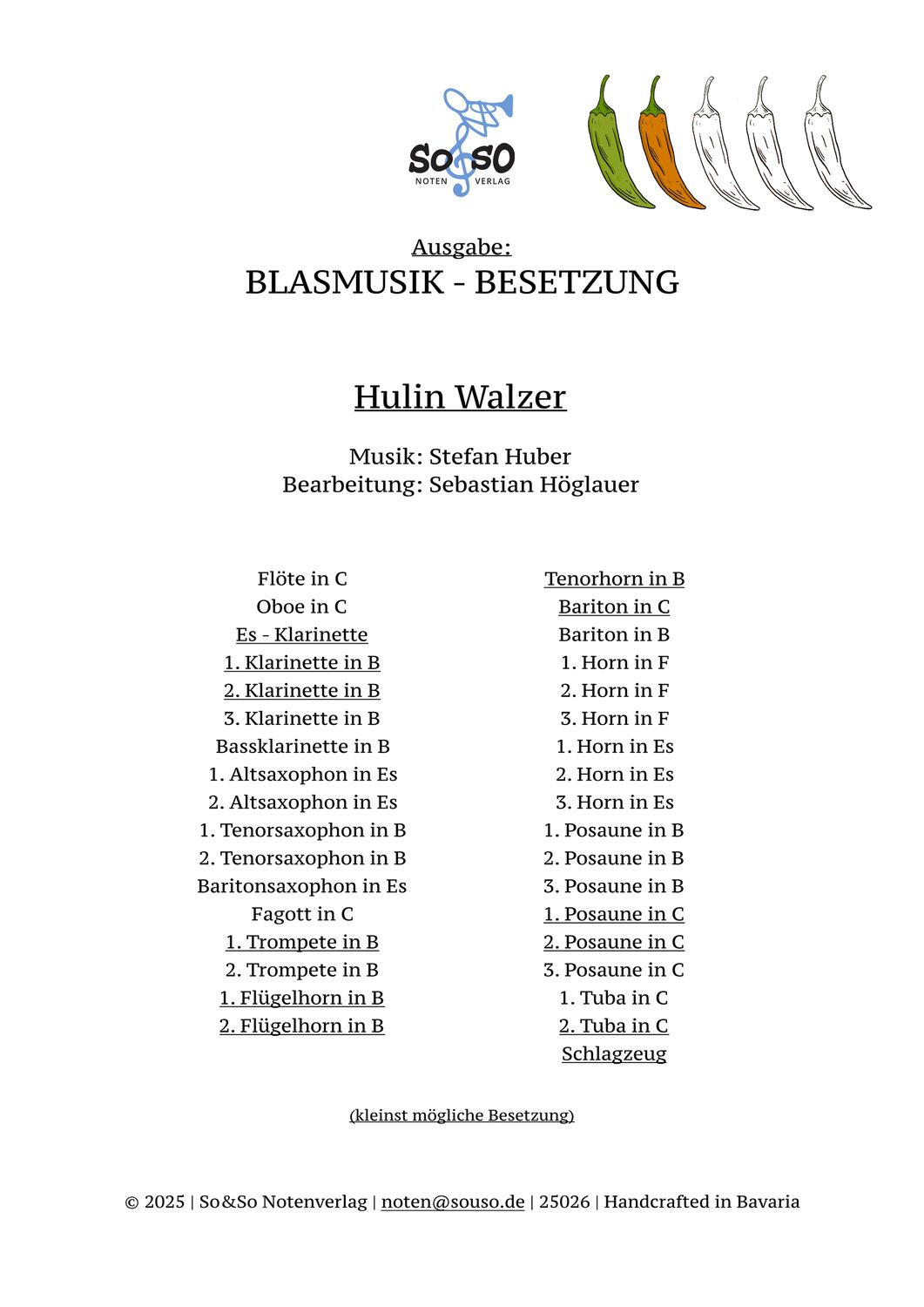 Hulin Walzer - Blasmusik