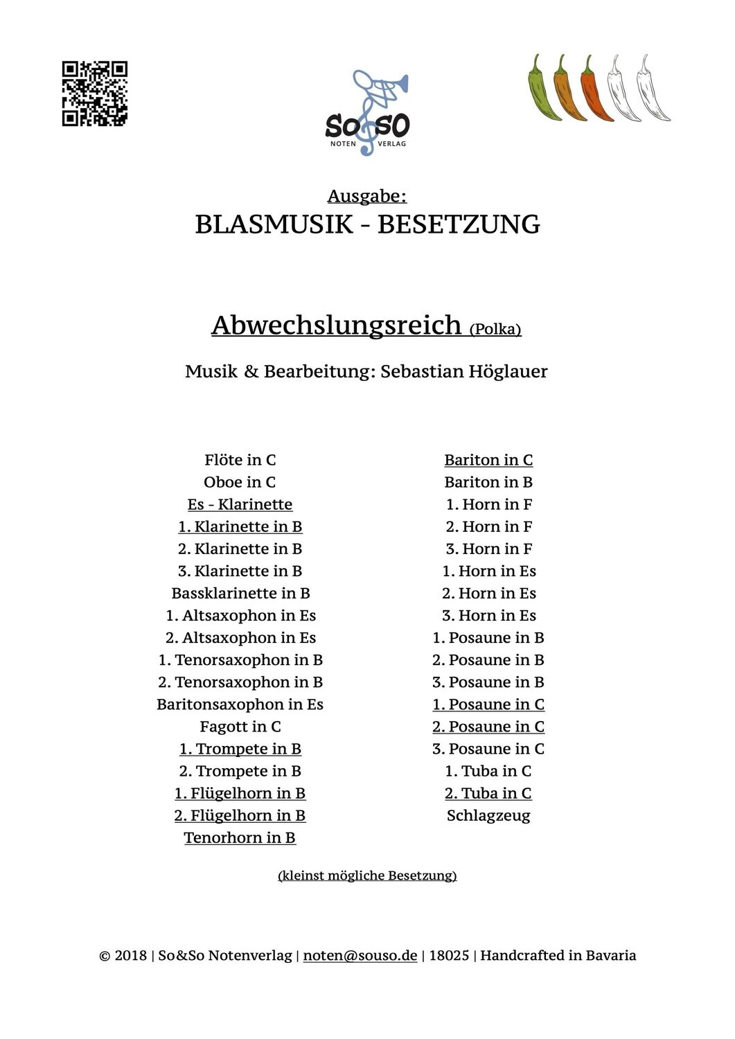 Abwechslungsreich (Polka) - Blasmusik Abwechslungsreich (Polka) - Blasmusik