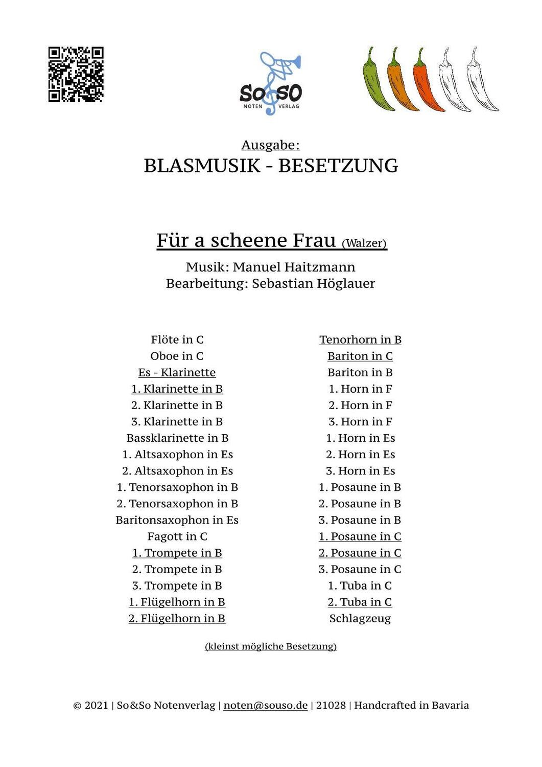 Für a scheene Frau (Walzer) - Blasmusik Für a scheene Frau (Walzer) - Blasmusik