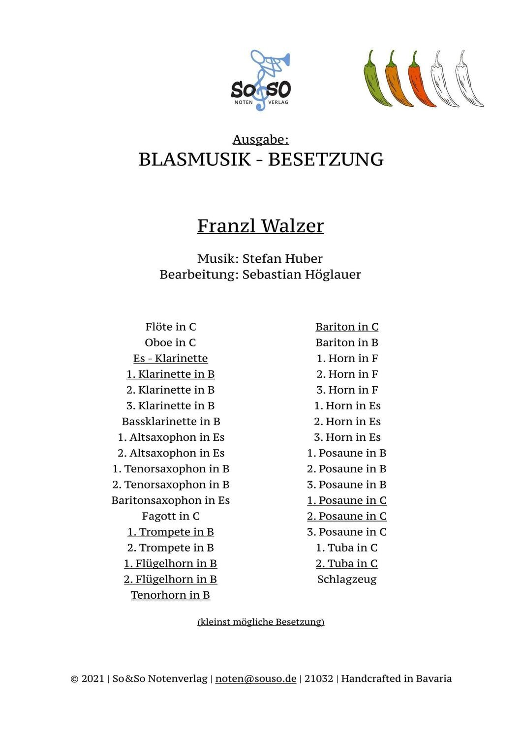 Franzl Walzer - Blasmusik Franzl Walzer - Blasmusik