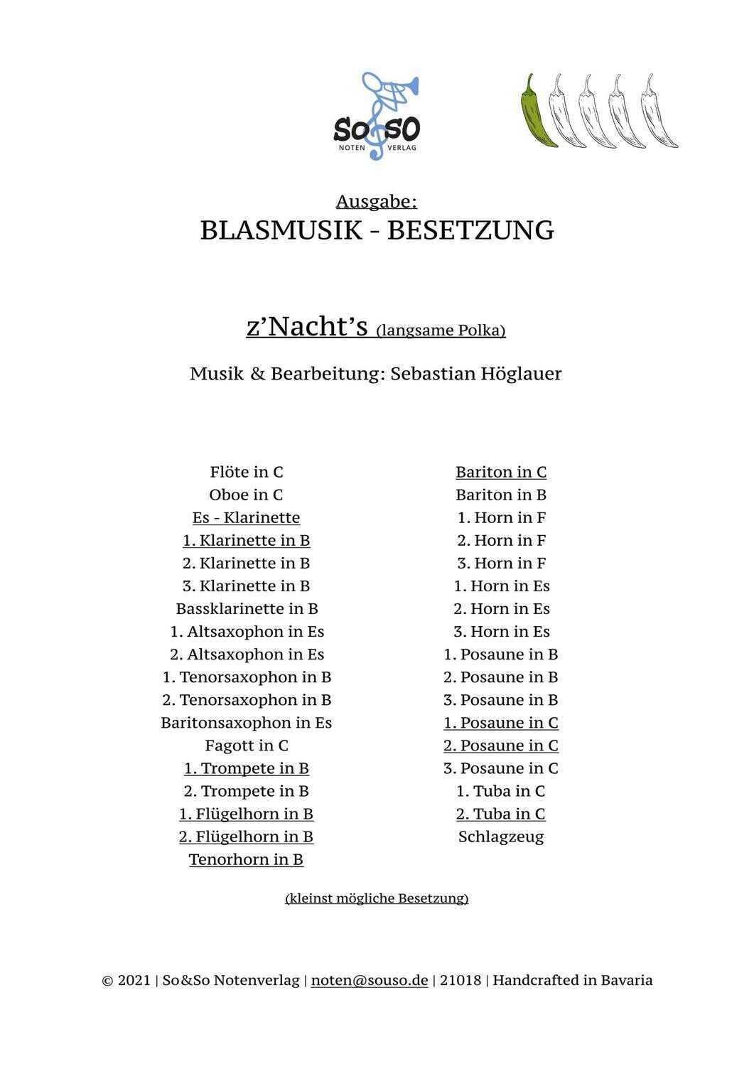 z'Nacht's (langsame Polka) - Blasmusik z'Nacht's (langsame Polka) - Blasmusik