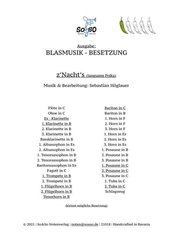 z'Nacht's (langsame Polka) - Blasmusik z'Nacht's (langsame Polka) - Blasmusik