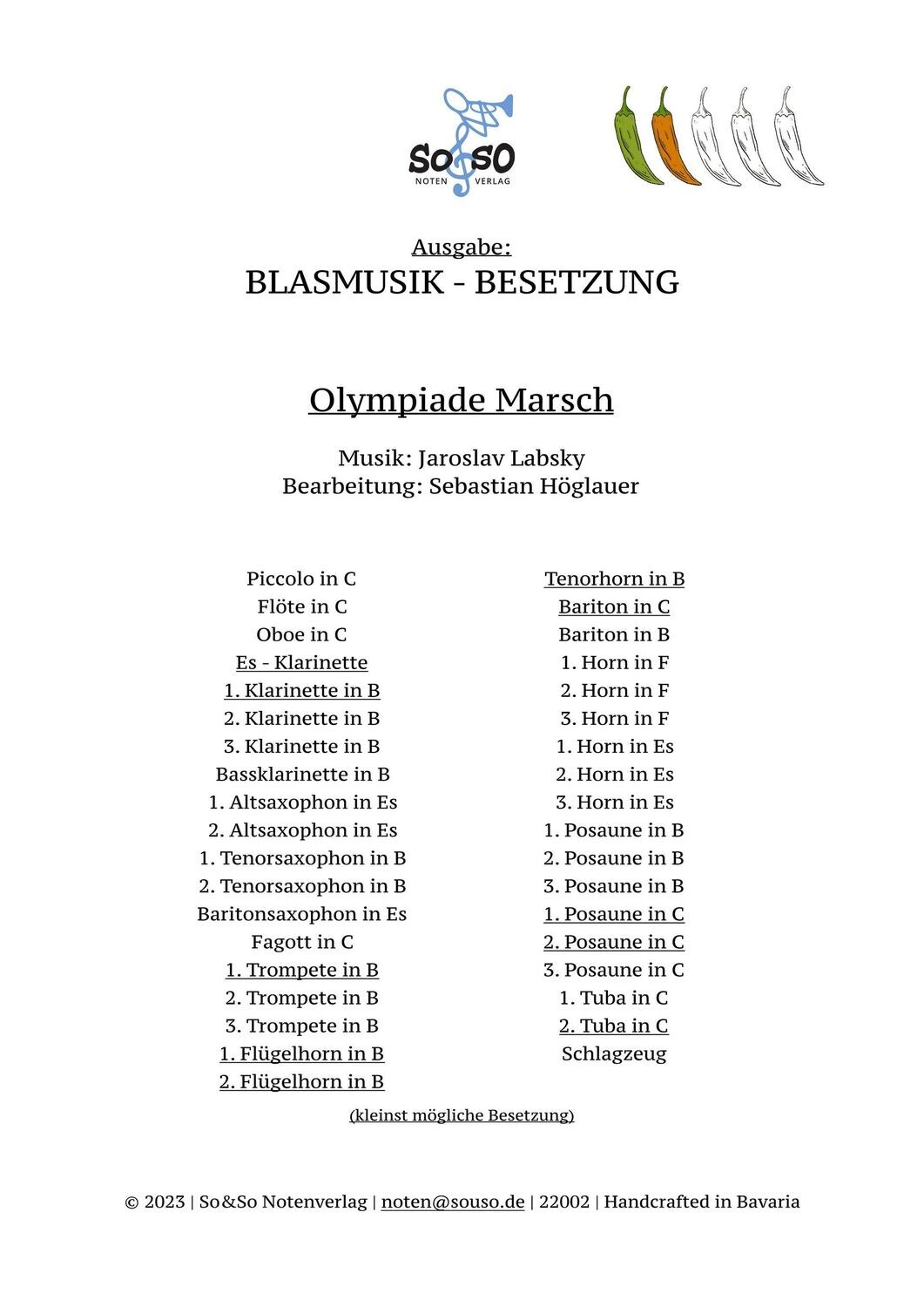 Olympiade Marsch - Blasmusik