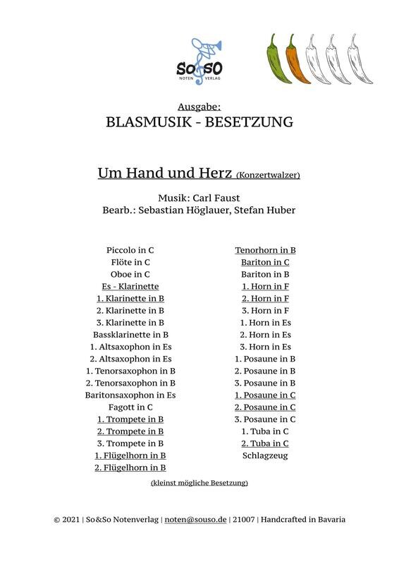 Um Hand und Herz (Konzertwalzer) - Blasmusik Um Hand und Herz (Konzertwalzer) - Blasmusik