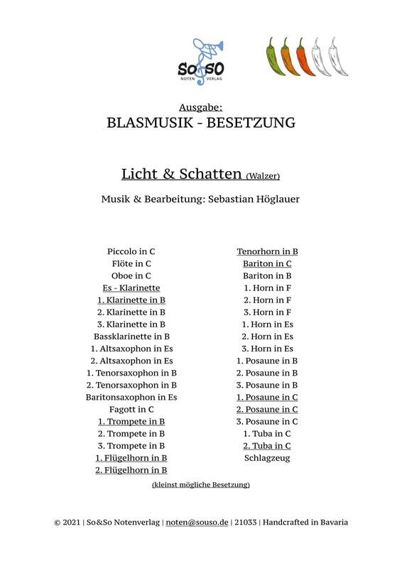 Licht und Schatten (Walzer) - Blasmusik Licht und Schatten (Walzer) - Blasmusik