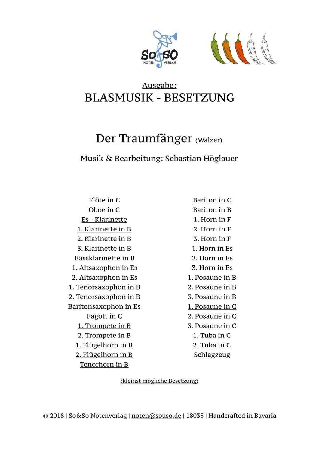 Der Traumfänger (Walzer) - Blasmusik Der Traumfänger (Walzer) - Blasmusik