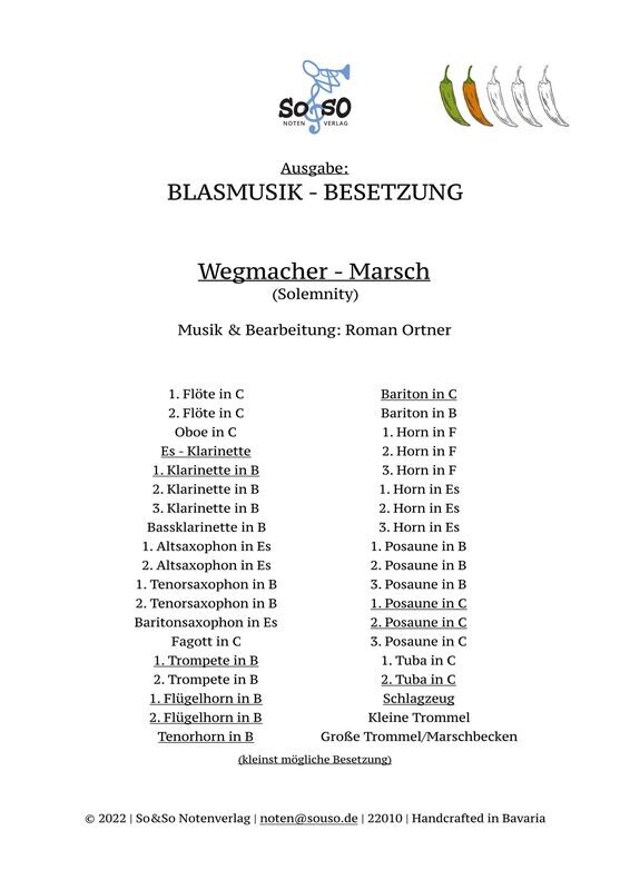 Wegmacher Marsch (Solemnity) - Blasmusik Wegmacher Marsch (Solemnity) - Blasmusik