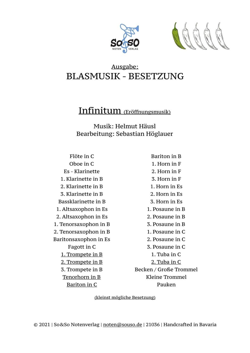 Infinitum (Eröffnungsmusik) - Blasmusik