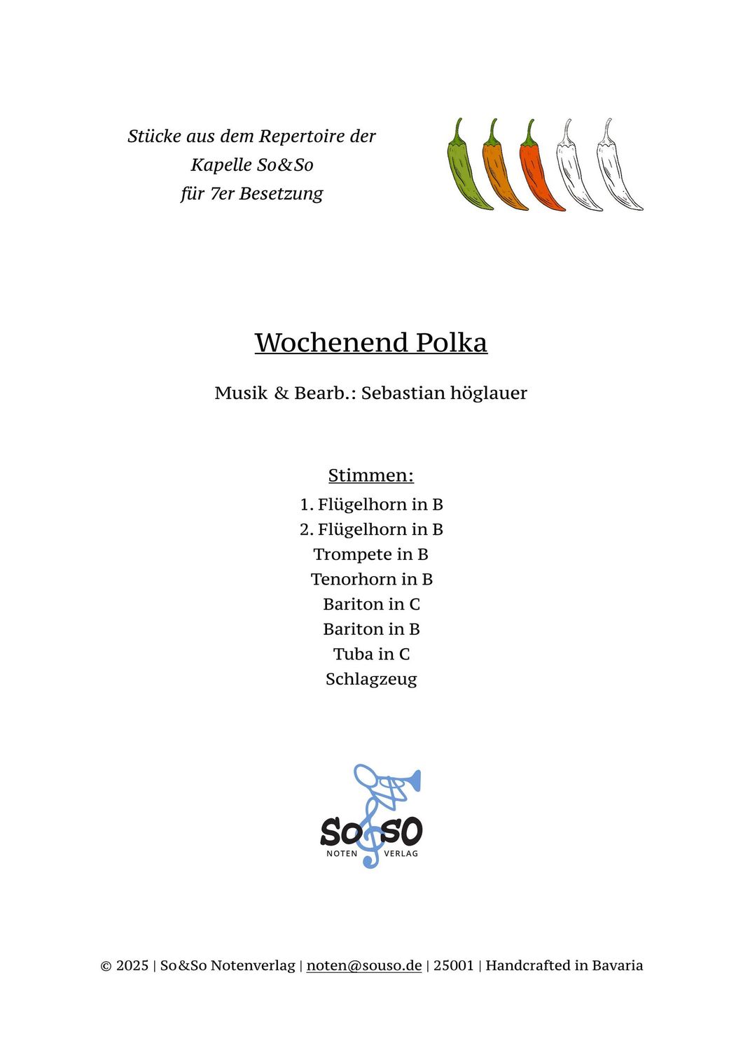 Wochenend Polka - 7er Besetzung Wochenend Polka - 7er Besetzung